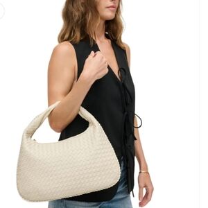 URBAN EXPRESSIONS ADELA WOVEN VEGAN LEATHER HOBO BAGS ONE SIZE